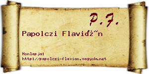 Papolczi Flavián névjegykártya
