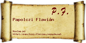 Papolczi Flavián névjegykártya