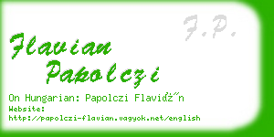 flavian papolczi business card